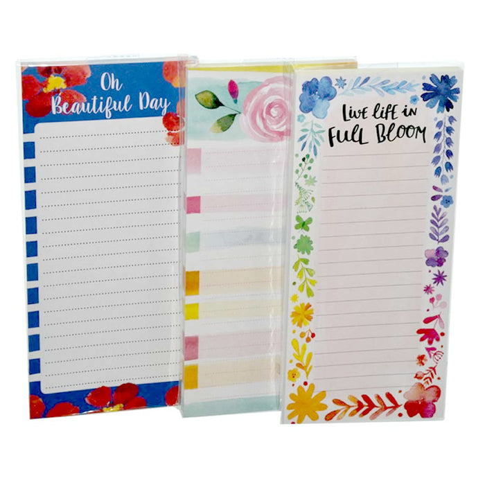 3 Magnetic Notepads Memo To Do List  8.3"x3.6" Different Designs Fridge 60 Sheet