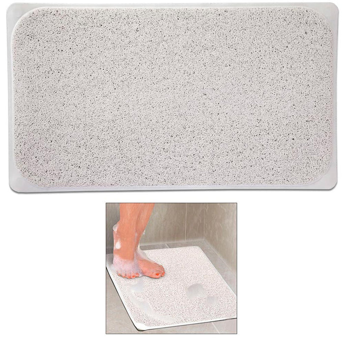 1 Shower Rug Non Slip Fast Drying Woven Bath Tub Mat 29" X 17" Adhesive Suction