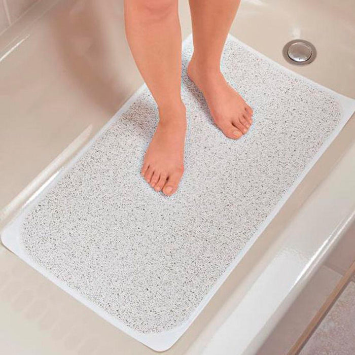 1 Shower Rug Non Slip Fast Drying Woven Bath Tub Mat 29" X 17" Adhesive Suction