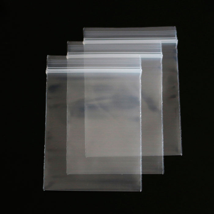 100 W 4"x6" H Bags Reclosable Poly 4Mil Clear Baggies Resealable Storage