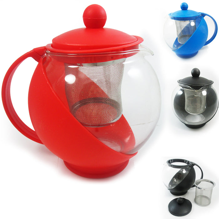 1 Pc Glass Tea Kettle Pot Thermo Teapot Filter Brewer Steep Infuser Coffee 25 Oz