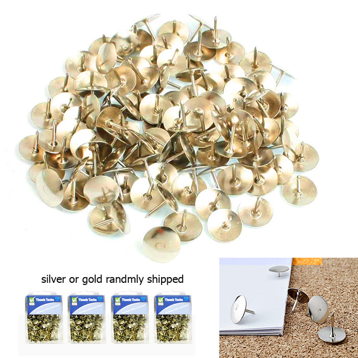 1200 PCS Steel Thumb Tacks Metal Round Head Thumbtack Office Home Cork Board Map