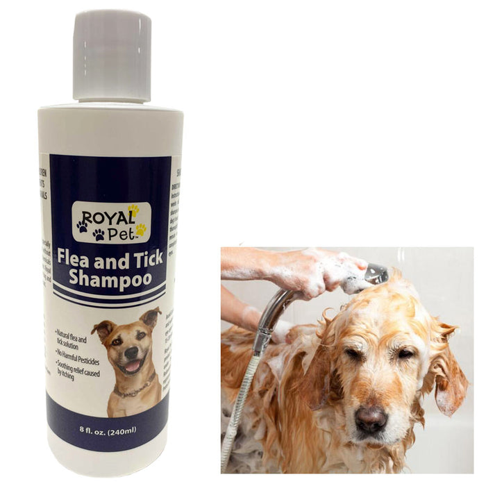 1 Pet Natural Flea Tick Hair Shampoo 8 oz Bottle Dogs Bath Grooming Shower Clean