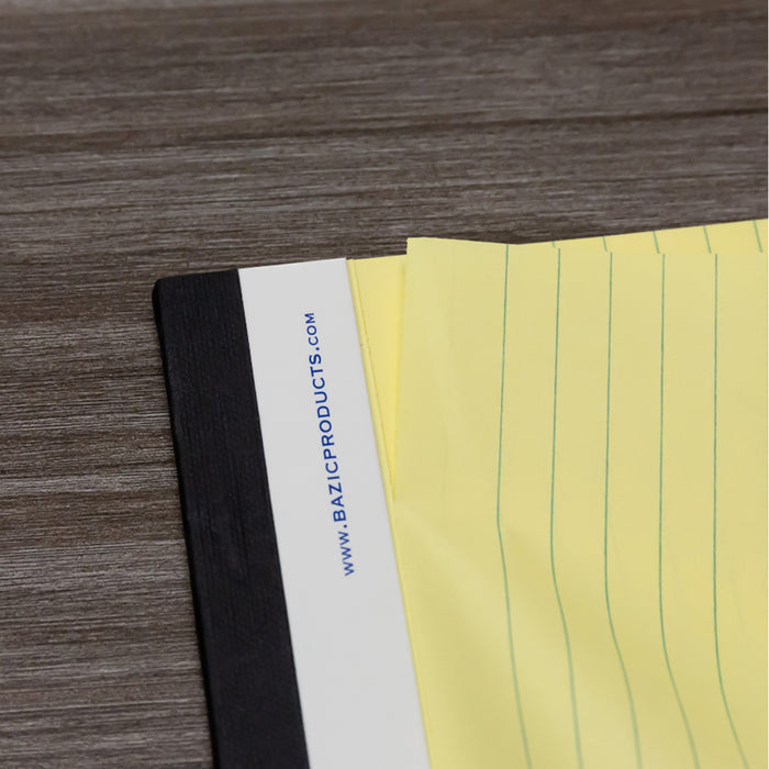 8x Legal Note Pads Perforated Ruled Writing 5" x 8" Canary Yellow 50 Sheets Each