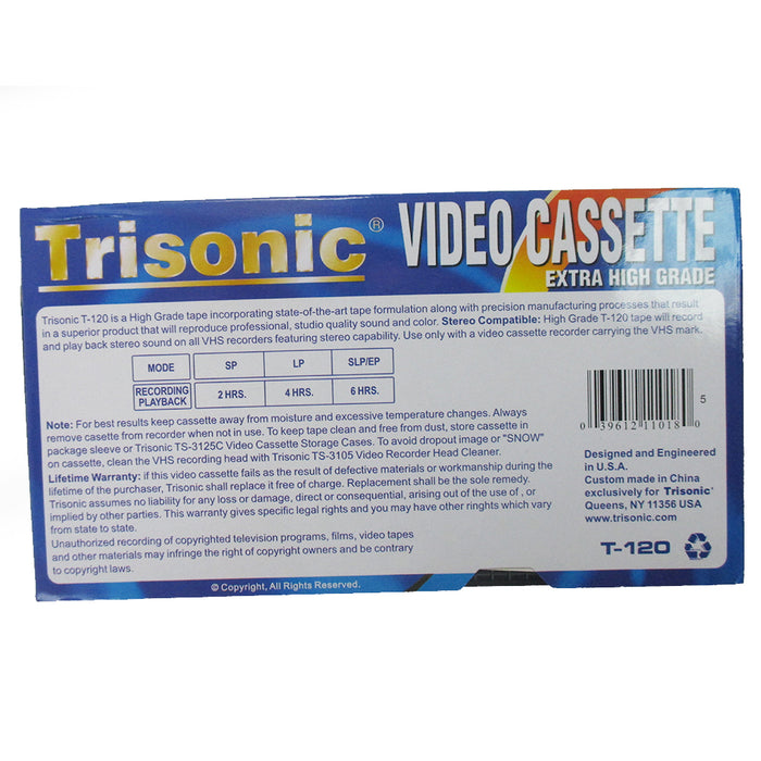 1 VHS Blank Video Cassettes Tapes Videotape Recorder Player 6 Hours Recording