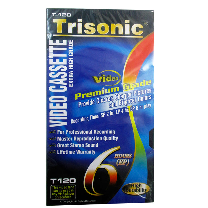 1 VHS Blank Video Cassettes Tapes Videotape Recorder Player 6 Hours Recording