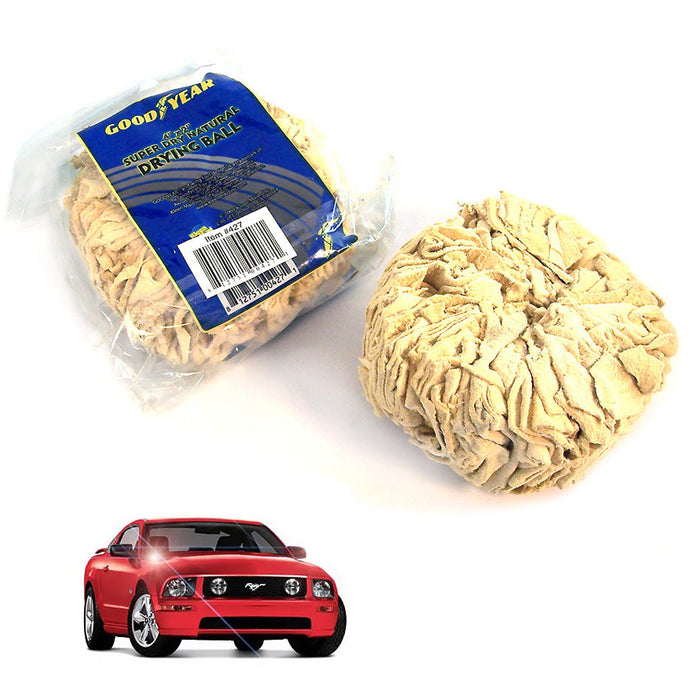 2 Pack Good Year  Drying Chamois Ball Super Dry Natural Window Cleaning Defog
