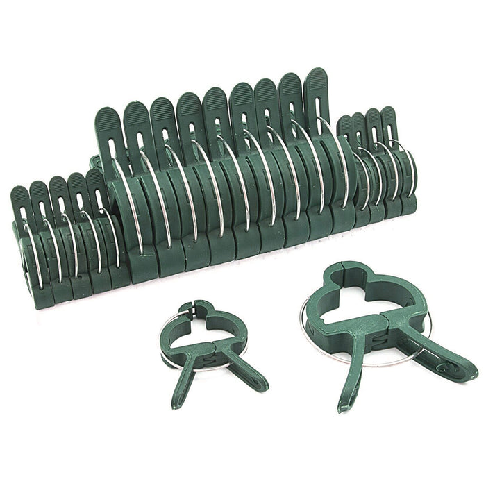 40 Pc Large Plant Support Clips Garden Tomato Vine Vegetable Trellis Twine Ties