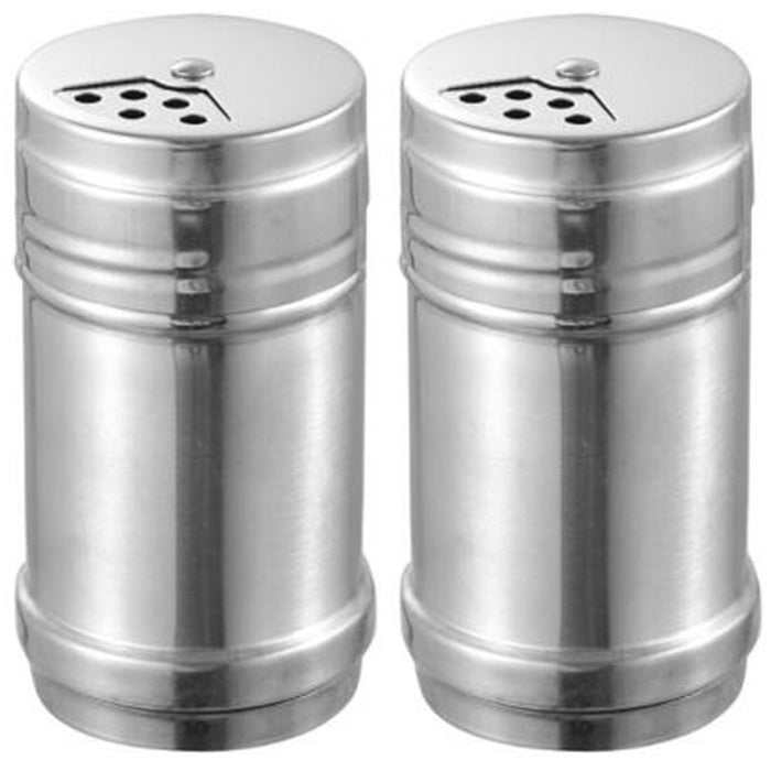 4 Pc Metal Salt and Pepper Shakers Stainless Steel Shaker Set Spice Containers
