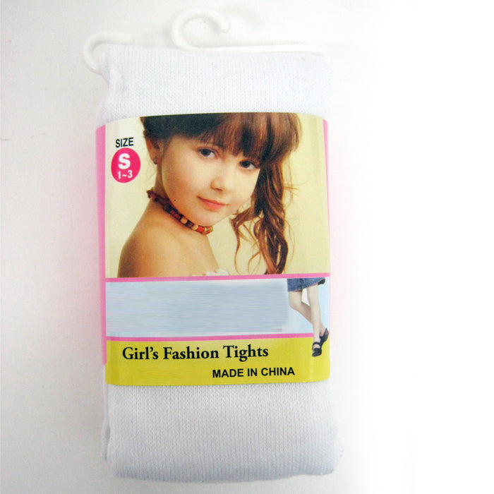 6 Girls Kids Toddlers Dress Stockings Footed Tights Pantyhose Dance White Small