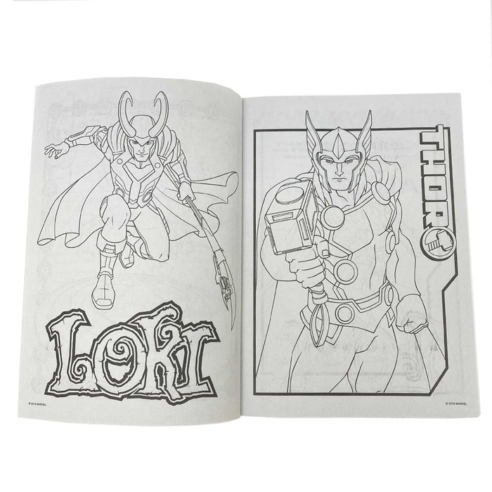 2 PC Avengers Coloring Books Jumbo Color Fun Activity Superheroes Kids All Ages