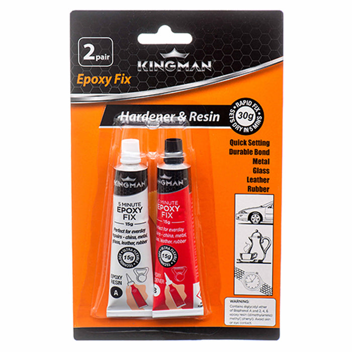 4 Pc Epoxy Hardener Resin Metal Glass Wood Plastic Bond Strong Adhesive Glue Kit