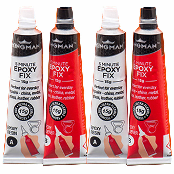 4 Pc Epoxy Hardener Resin Metal Glass Wood Plastic Bond Strong Adhesive Glue Kit
