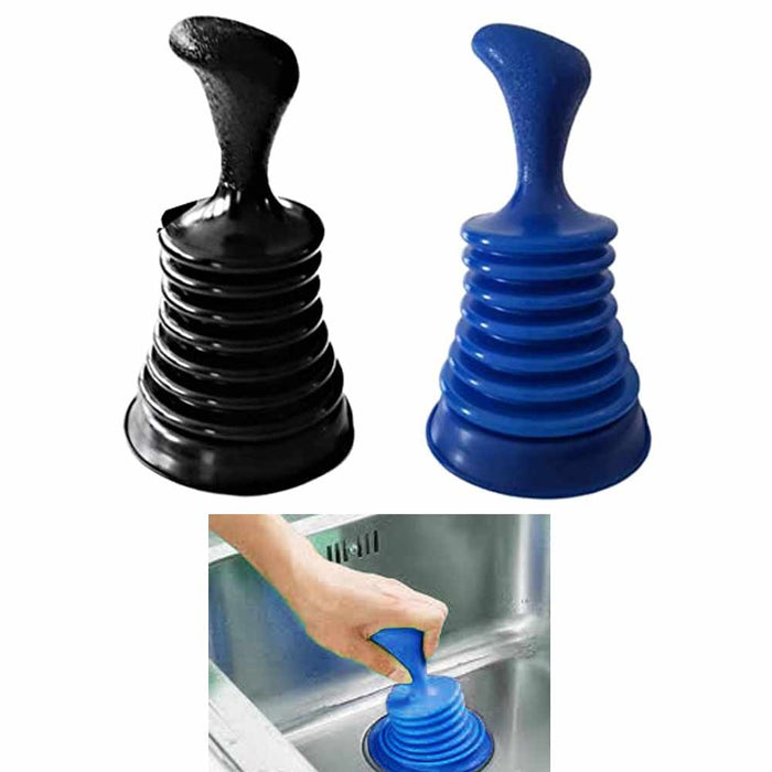 1 Mini Kitchen Bathroom Sink Plunger Handheld Plastic 7" Drain Clog Remover Tool