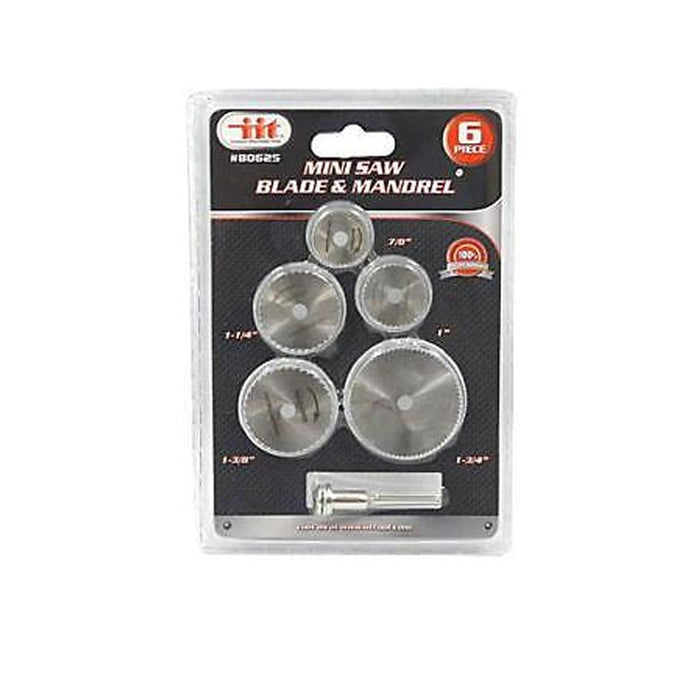 6 pc Mini Saw Blades Circular Wood Cutting Discs Mandrel Drill For Rotary Tool