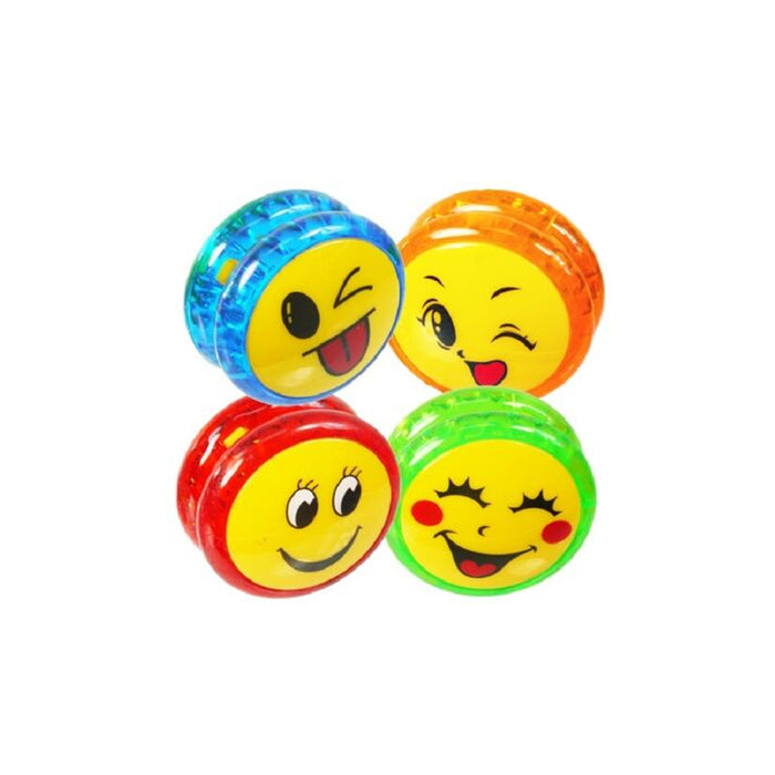 2 X Emoji YoYo Emoticon Light Up Party Favor Classic Toy Children Games Kid Gift