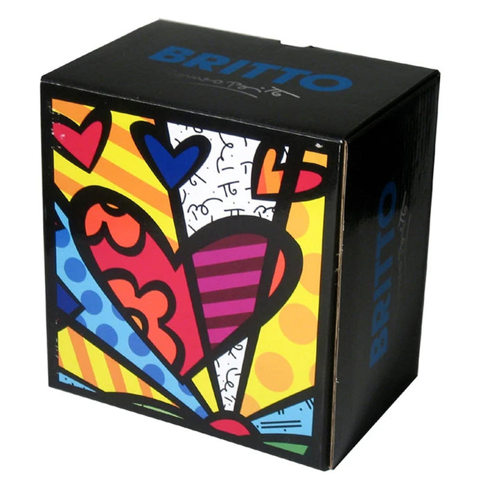 New Romero Britto Square Mug Coffee Ceramic Authentic Dolomite Pop Art A New Day