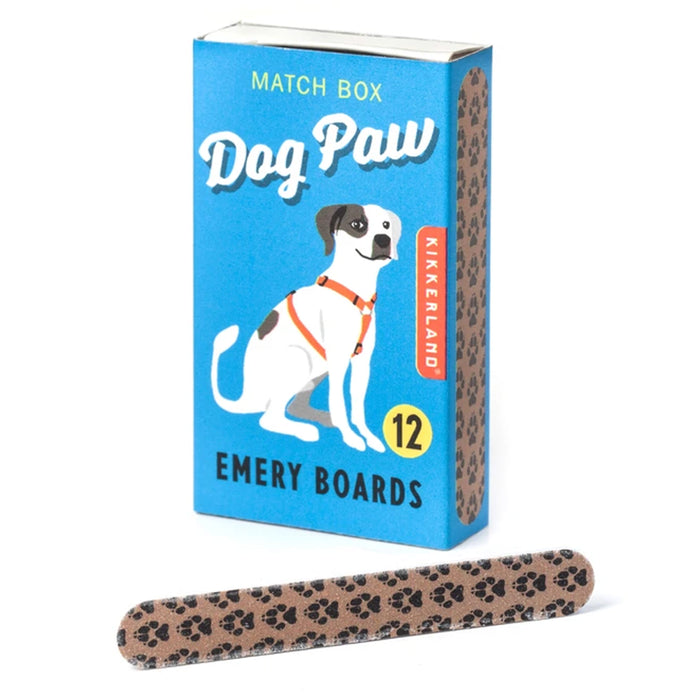12 Dog Paws Mini Emery Boards Double Sided Nail File Manicure Pedicure Spa Gift