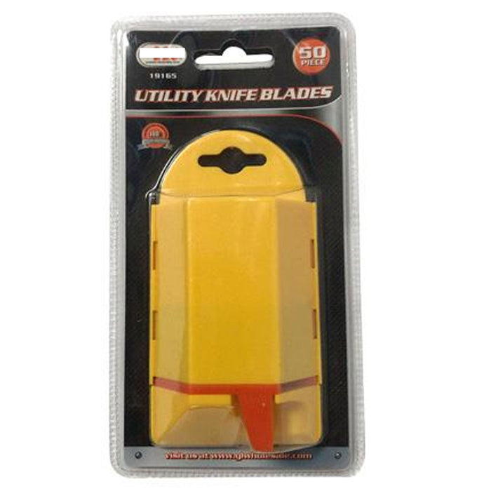 50pc Utility knife Blades Razor Blades Box Cutter Replacement Blade W/ Dispenser