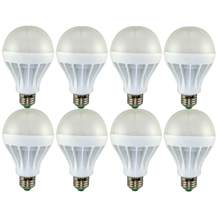 8 Pc LED Light Bulbs Daylight 15 Watt Energy 125 W Output Replacement 600 Lumens