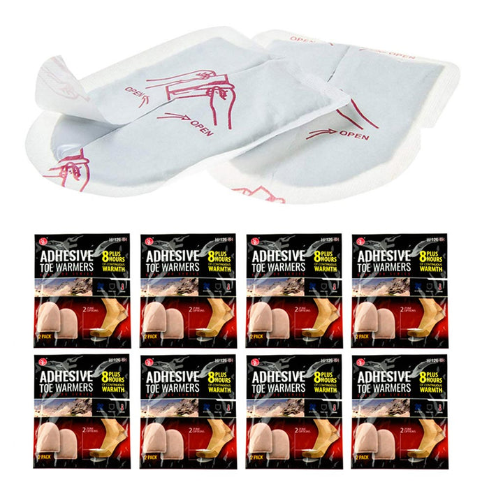 8 Pair Toe Foot Warmers Adhesive Long Lasting Safe Natural Air activated EXPIRED