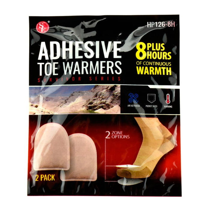 12 Pairs Adhesive Toe Warmers Feet Pads Air Activated Heat up to 8 Hours EXPIRED