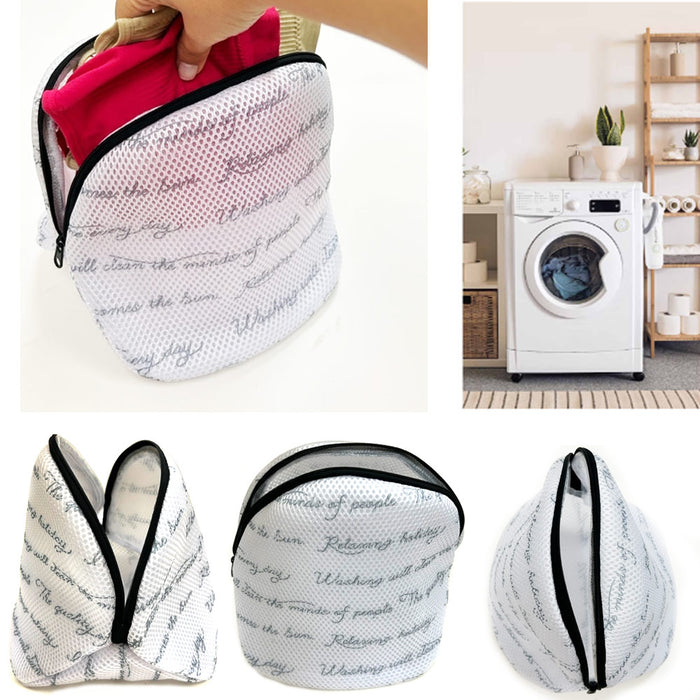 6 Bra Washing Bags Laundry Mesh Net Zipper Pouch Lingerie Bra Delicate Underwear