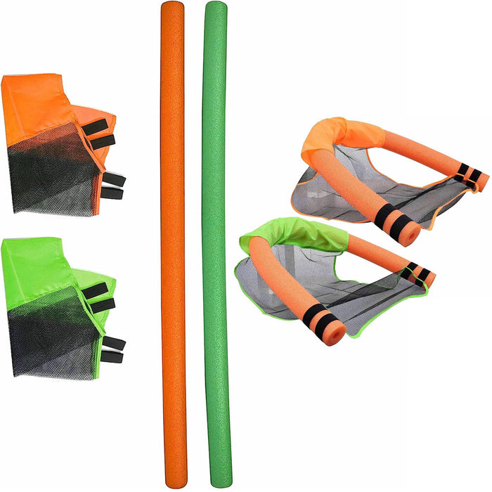 4X Swimming Pool Lounge Water Hammock Raft Float Foam Noodles Chair Harness 48"