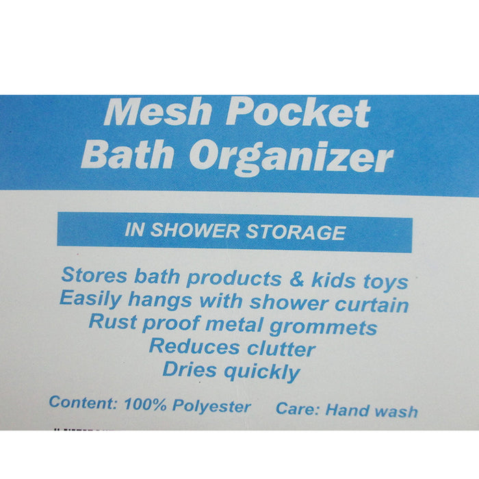 1 Mesh Bath Shower Organizer Bathroom Storage Caddy Soap Shampoo Toiletry Hang !