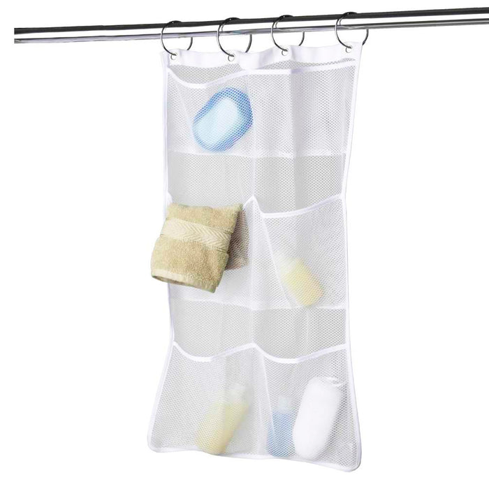 1 Mesh Bath Shower Organizer Bathroom Storage Caddy Soap Shampoo Toiletry Hang !