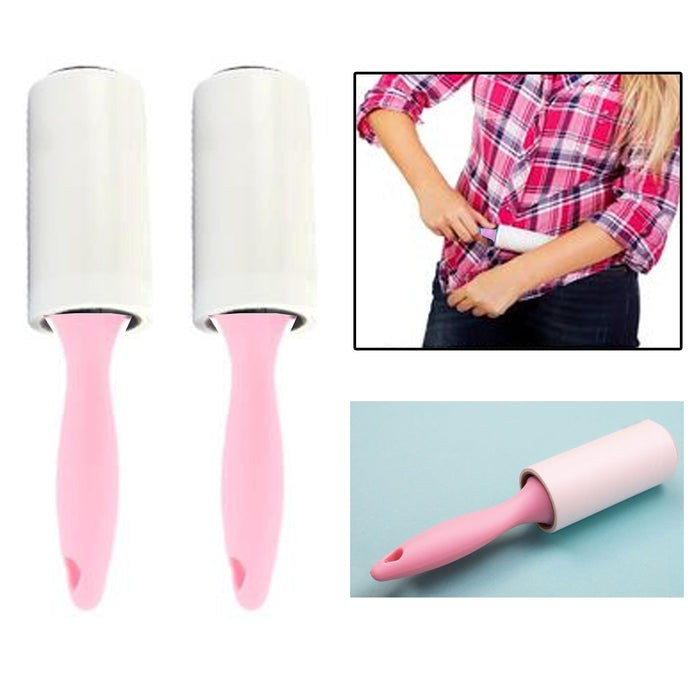 2 Pack Lint Roller Laundry Clothes Fuzz Pet Hair Garment 75 Sheet Each Adhesive