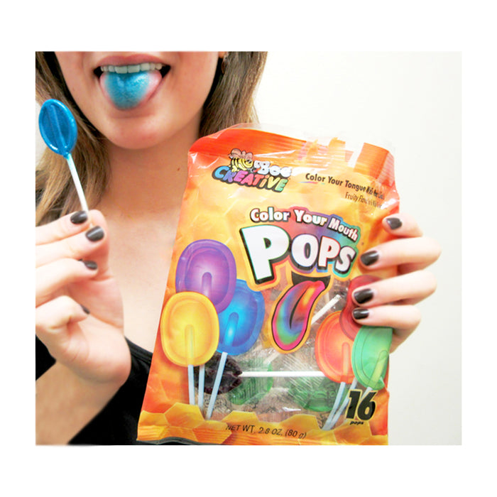 32 Pc Lollipops Colorful Tongue Pops Sucker Stick Candy Lollypops Party Favors