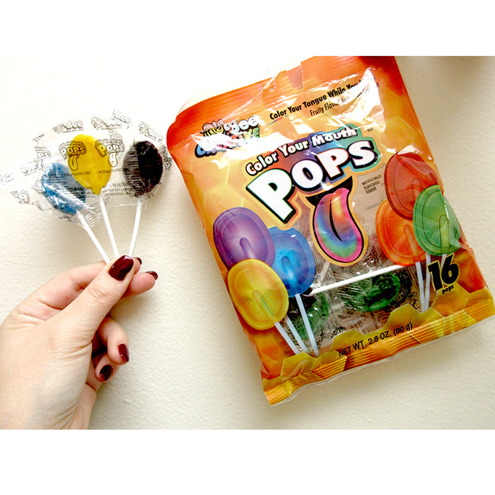 32 Pc Lollipops Colorful Tongue Pops Sucker Stick Candy Lollypops Party Favors