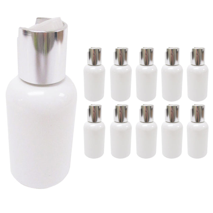 10 Pc Refillable Soap Dispenser Bottle Sanitizer Empty Plastic Jar Cream 2oz