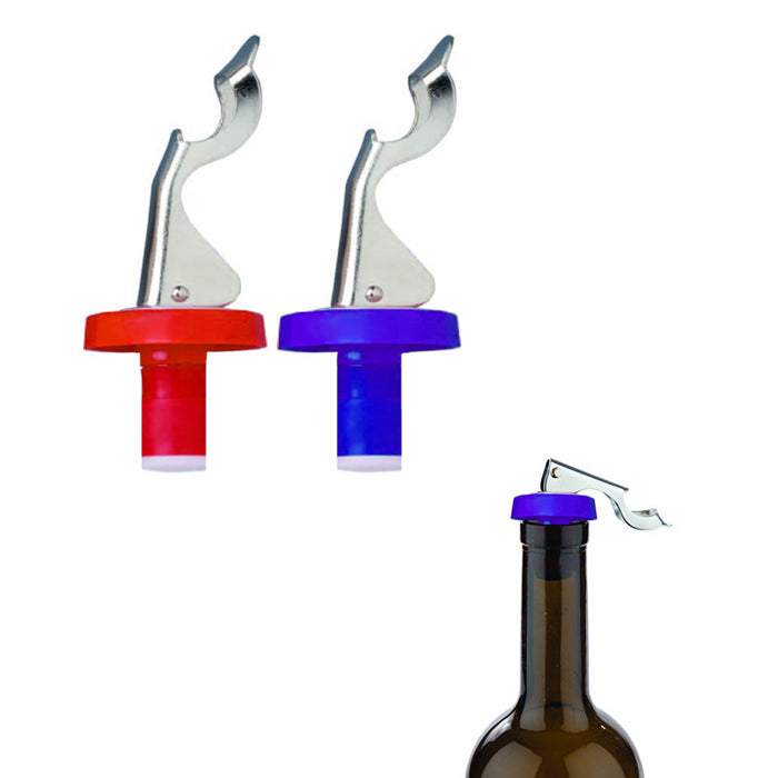 2 Pc Bottle Stoppers Wine Cork Fresh Saver Vacuum Sealer Preserver Airtight Set