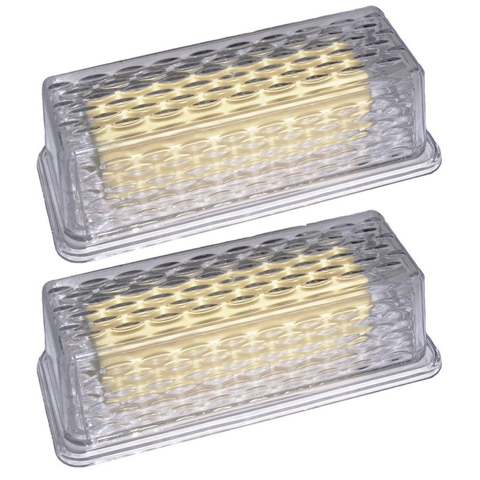 2 X Single Stick Butter Dish Serving Tray Lid Container Saver Textured Design