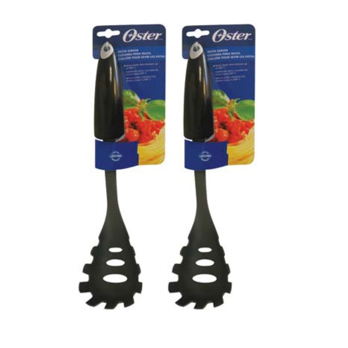 2 Nylon Pasta Server Utensil Slotted Spoon Noodle Heat Resistant Cooking Tools