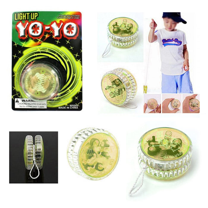 8Pc YoYo Light Up Glow Party Favor Classic Magic Toy Children Games Kid Gift