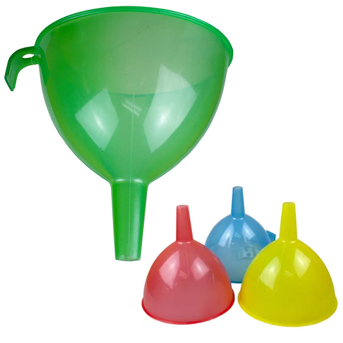 2pc Jumbo Plastic Funnel Hook Tool Kitchen Garage Garden Engine Large Heavy Duty