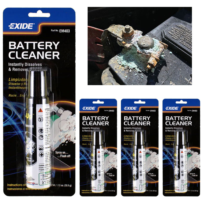 4 Pc Auto Battery Cleaner Spray Terminal Corrosion Dirt Rust Instant Remover
