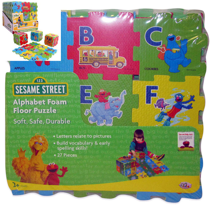 27Pcs Sesame Street Alphabet Multicolor Foam Floor Mats A-Z Kid Educational Toy