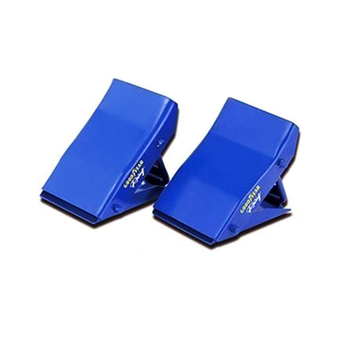 2 Anti Skid Metal Wheel Chocks Car Truck RV Camper Trailer Tire Stop Mount Wedge