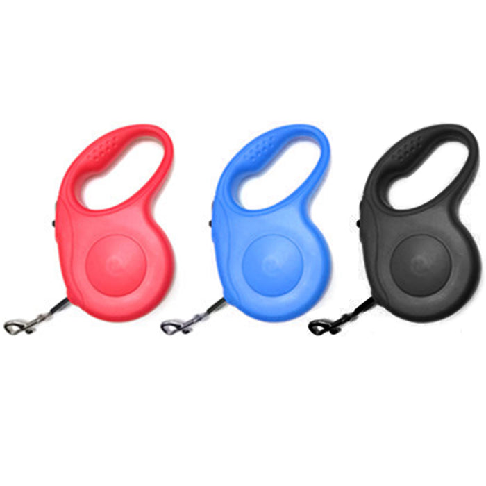 2 x Retractable Dog Leash Automatic 16.4ft Pet Collar Automatic Walking Lead
