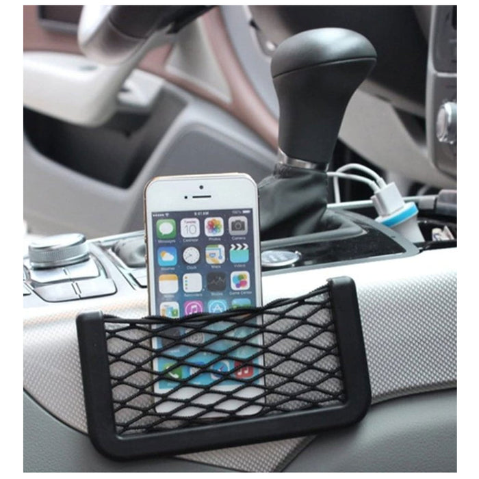 4 X Universal Car Storage Net String Pouch Bag GPS Phone Holder Pocket Organizer