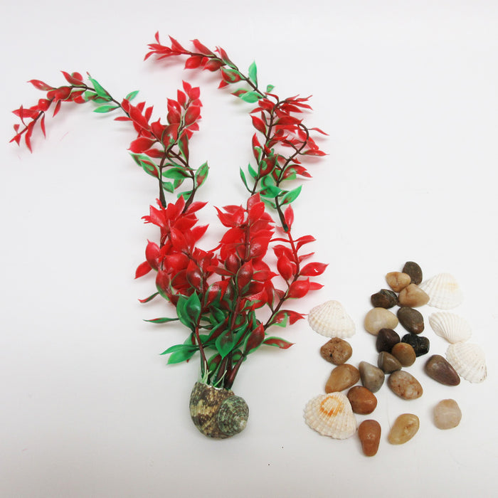6 PC Aquarium Fish Tank Grass Decorations Artificial Landscape Plastic Plants