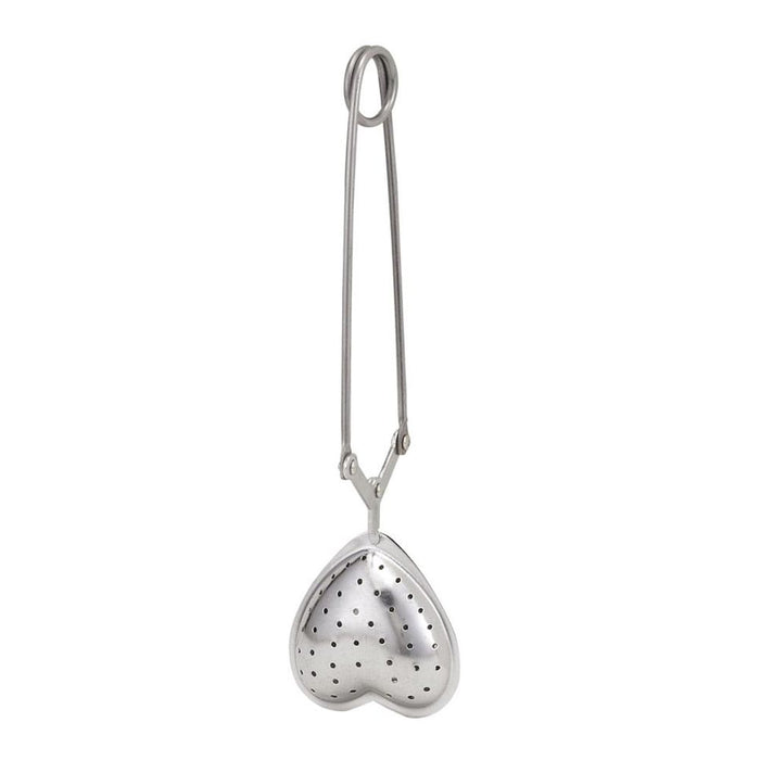 Heart Snap Tea Infuser Stainless Steel Loose Leaf Tea Mesh Filter Strainer Spoon