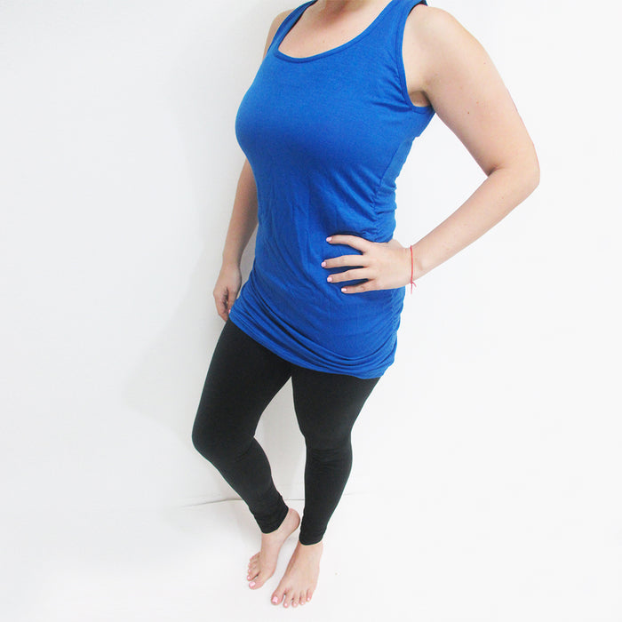 1 Womens Casual Sleeveless Long Scoop Neck Tunic Blouse Top Mini Dress T-Shirt !
