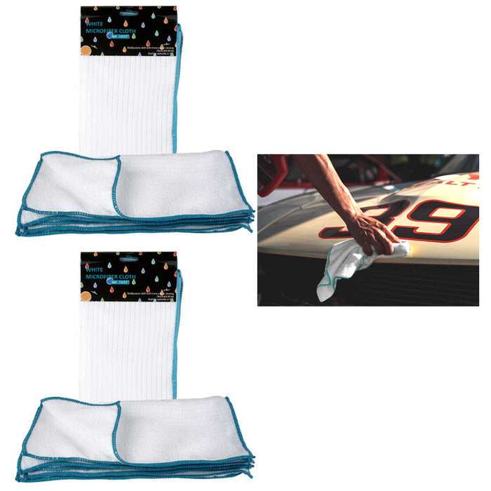 8 X Microfiber Cleaning Cloth Towel Dish Rag Kitchen Bath Car Boat Wet Dry Wipe