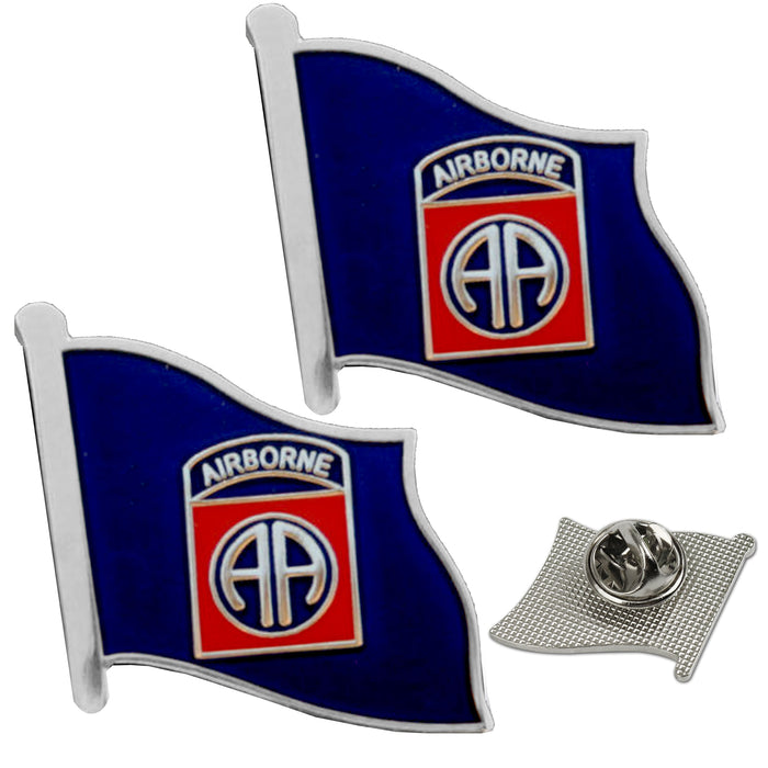 2 United States Army 82nd Airborne Rangers Airborne Lapel Pin US Military Enamel