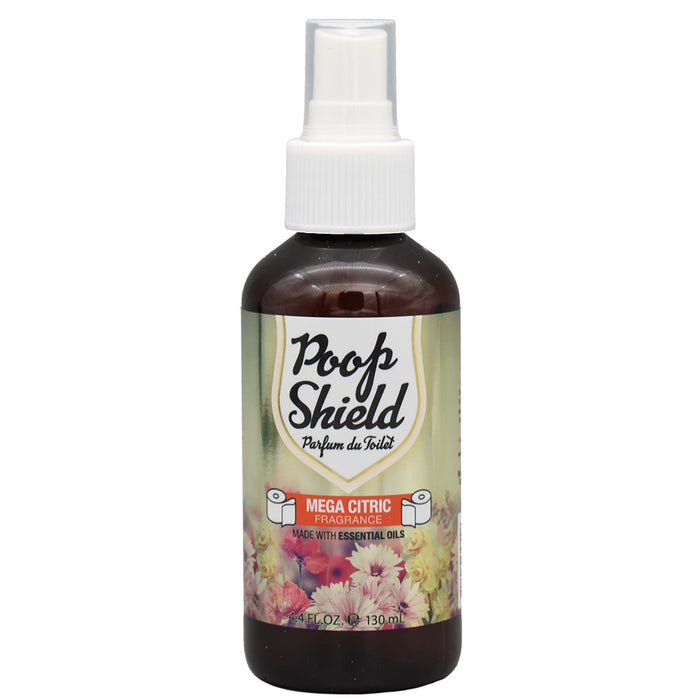 Mega Citric Scent Poop Spray Before Toilet Bowl Air Fresh Odor Eliminator 4.4Oz
